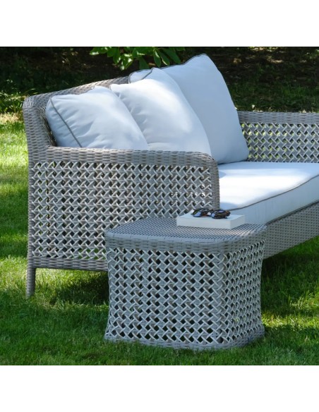 Square coffee table with 2-seater sofa for outdoor use Antibes reef
