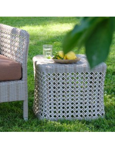 Table basse carrée de jardin en résine ANTIBES RECIF 2