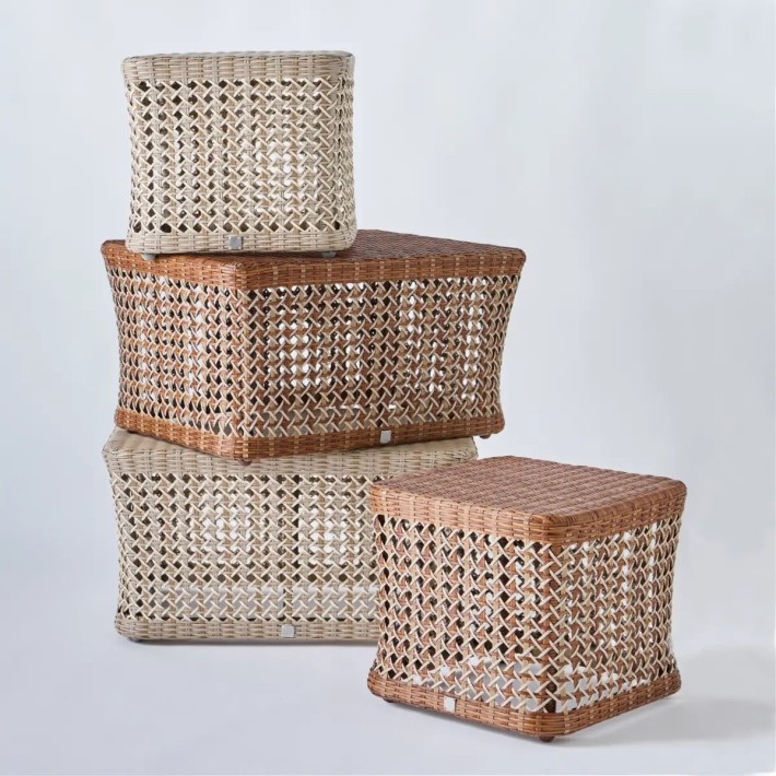 Resin coffee tables from the Antibes collection for the garden