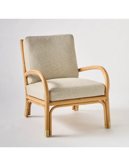 Riviera rattan armchair grey chenille base fabric Riviera rattan armchair grey chenille base fabric