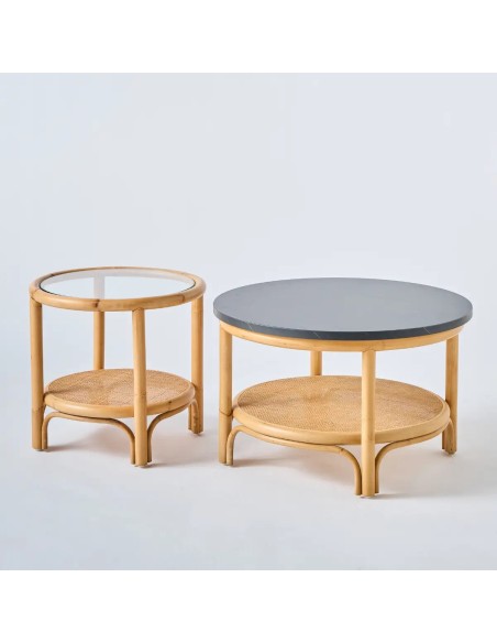 Duo rattan coffee tables, Riviera collection, small and large model