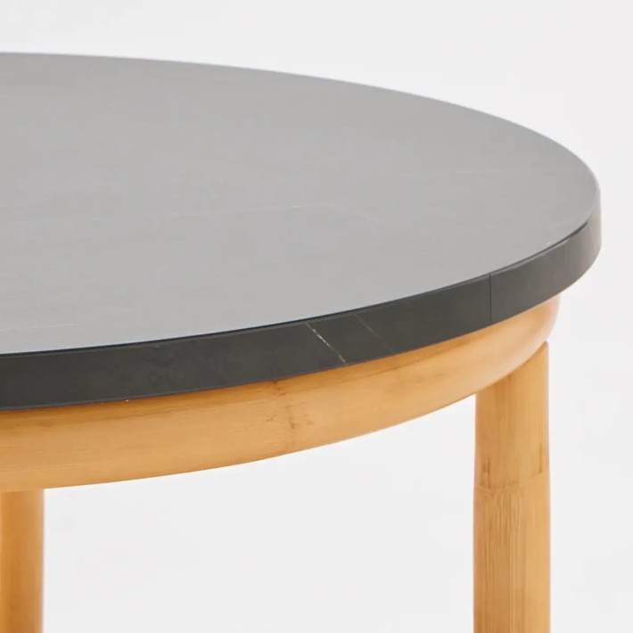 Black marble-effect laminate top on Riviera coffee table