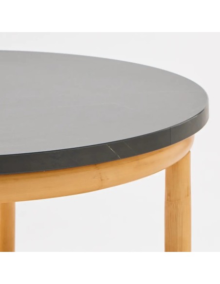 Black marble-effect laminate top on Riviera coffee table