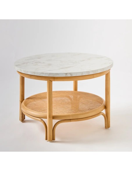 Table basse grand modèle collection Riviera plateau effet marbre