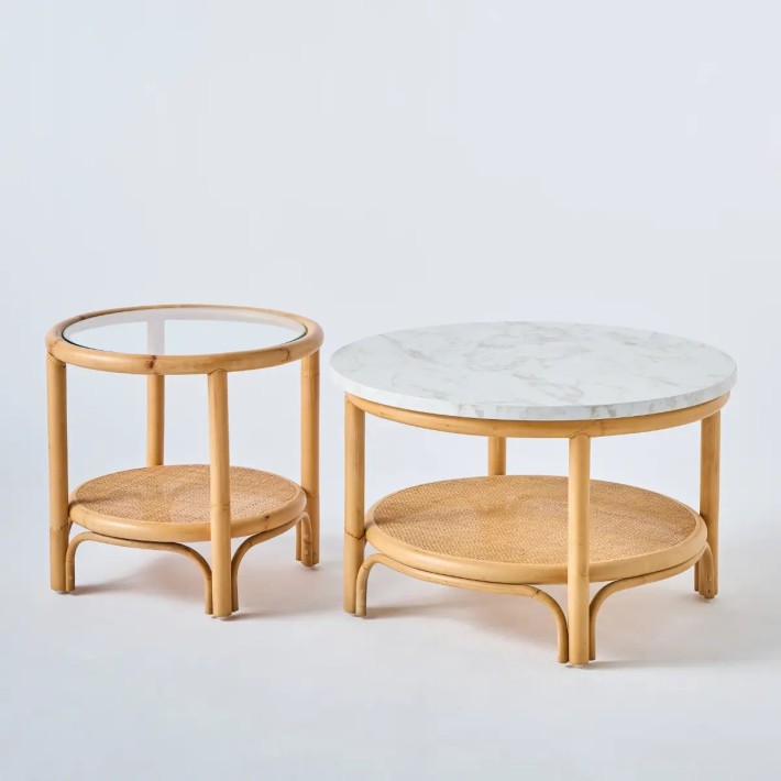 Duo tables basses en rotin collection Riviera