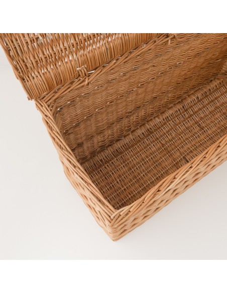 maxi coffre en osier de 100 cm x 60 cm de haut: détail du fond