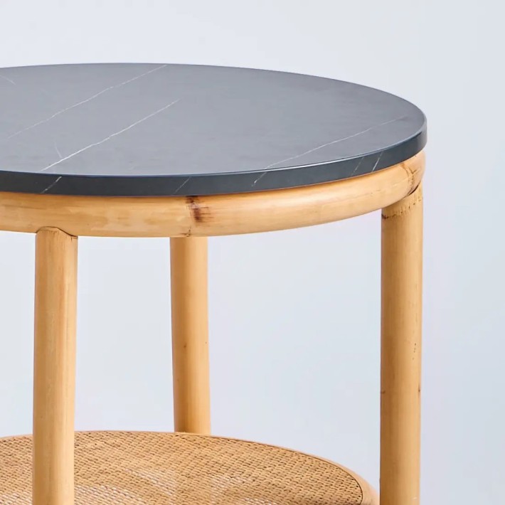 Zoom black marble effect laminate tray riviera collection