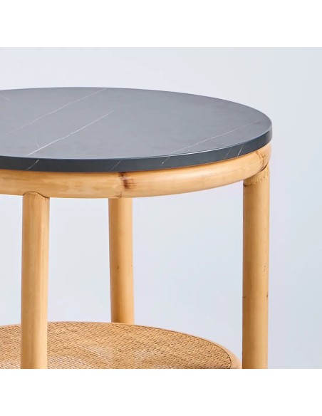 Zoom plateau stratifié effet marbre noir collection riviera