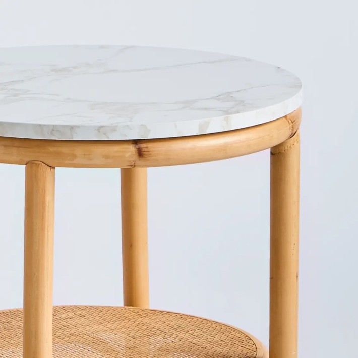 Zoom white marble effect laminate tray riviera collection