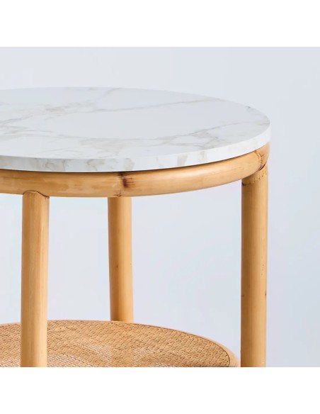 Zoom white marble effect laminate tray riviera collection