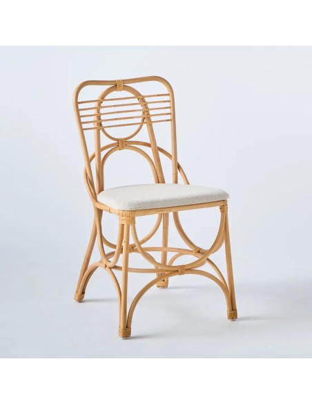 Gingko rattan chair fabric seat