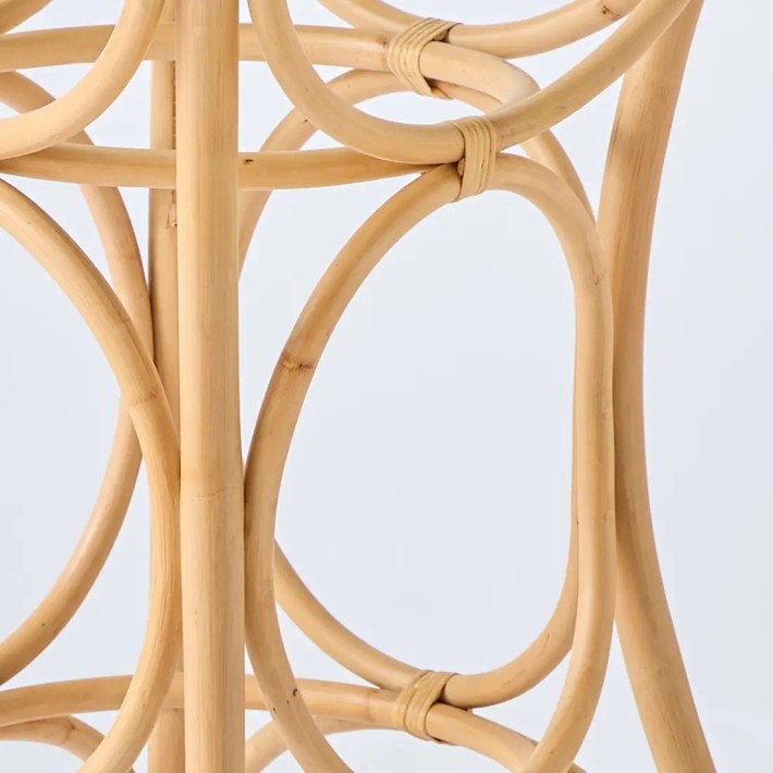 Zoom rattan circle table base Gingko for Orchid Edition