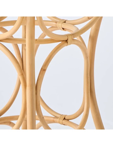 Zoom cercle de rotin pied de table Gingko pour Orchid Edition