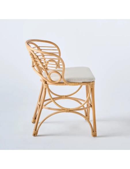 Profile view rattan table armchair Orchid horizon collection