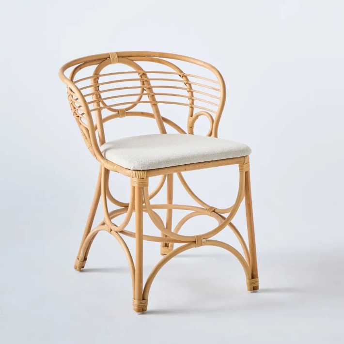 Gingko rattan table armchair