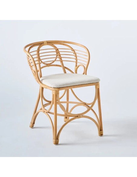 Gingko rattan table armchair