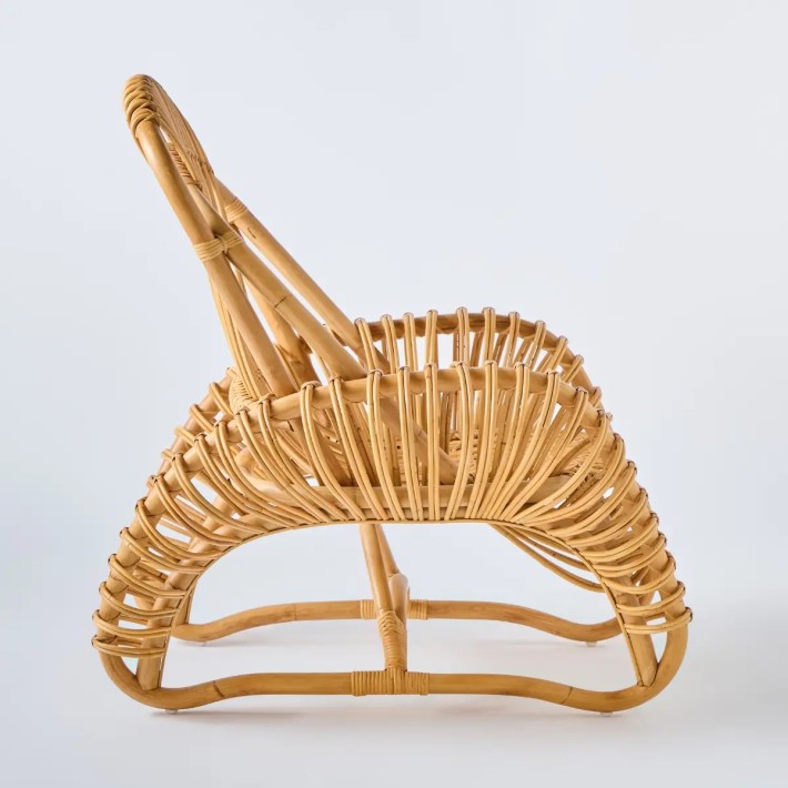 Chair profile 100% rattan Boucle