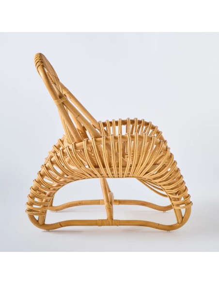 Chair profile 100% rattan Boucle
