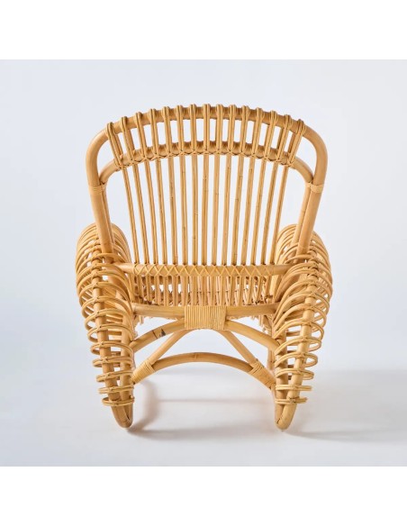 Dos du fauteuil en rotin Boucle Dos du fauteuil en rotin Boucle