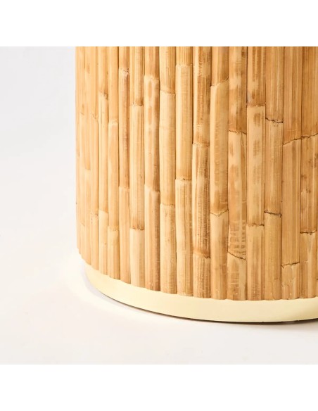 Detail of Riviera rattan round dining table leg
