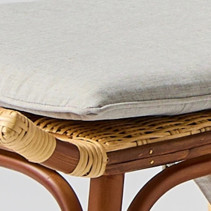 Zoom coussin d'assise chaise longue en rotin Bagatelle