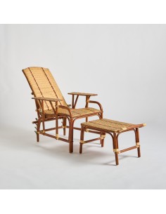 Chaise longue en rotin BAGATELLE