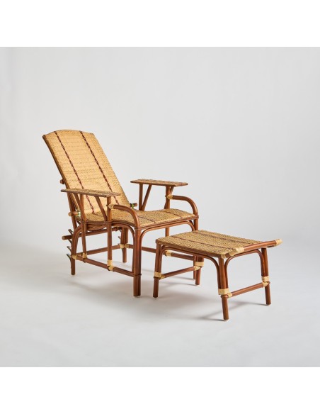 Chaise longue en rotin BAGATELLE