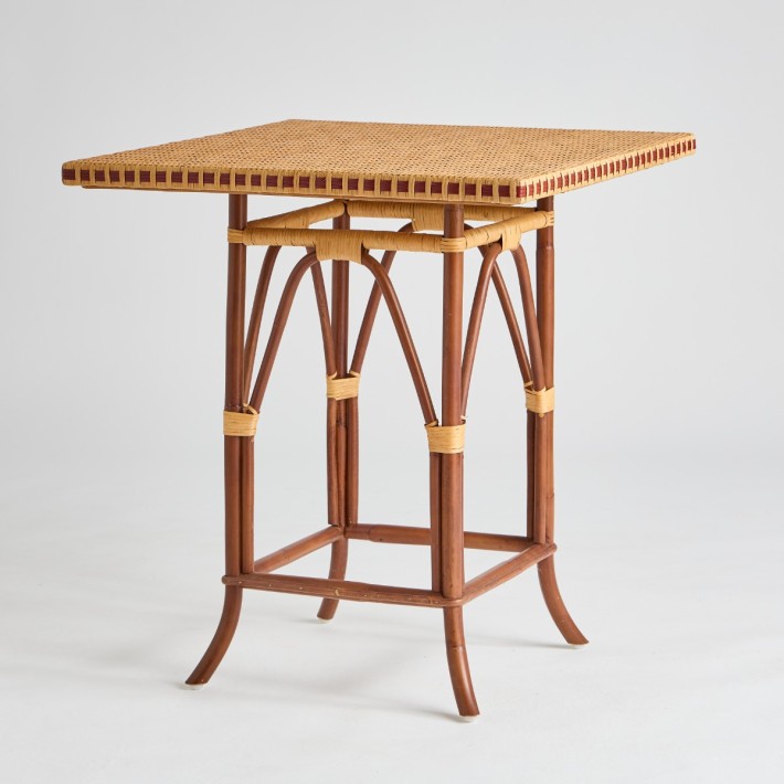 Bagatelle square rattan dining table with woven top