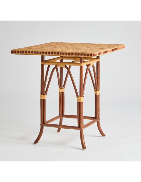 Bagatelle square rattan dining table with woven top