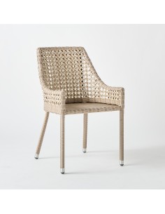 Fauteuil de table Antibes récif vue de 3/4
