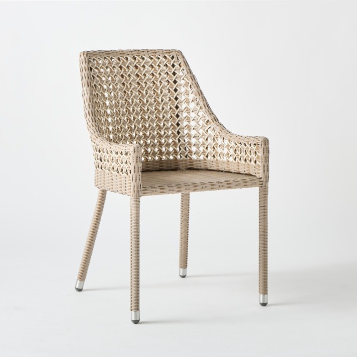 Fauteuil de table Antibes récif vue de 3/4