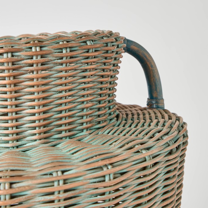 Zoom tressage et matière rotin amphore pièce unique KOK MAISON