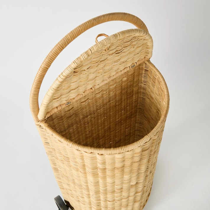 Detail of caddy opening for small groceries vintage design unique item KOK MAISON