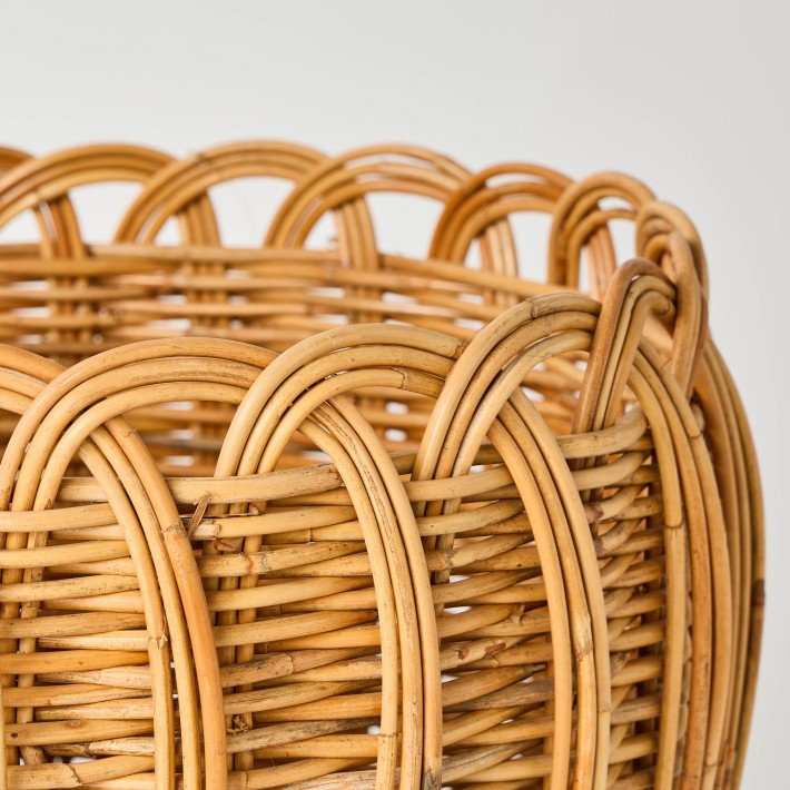 Rattan weaving detail unique item storage basket unique item KOK MAISON
