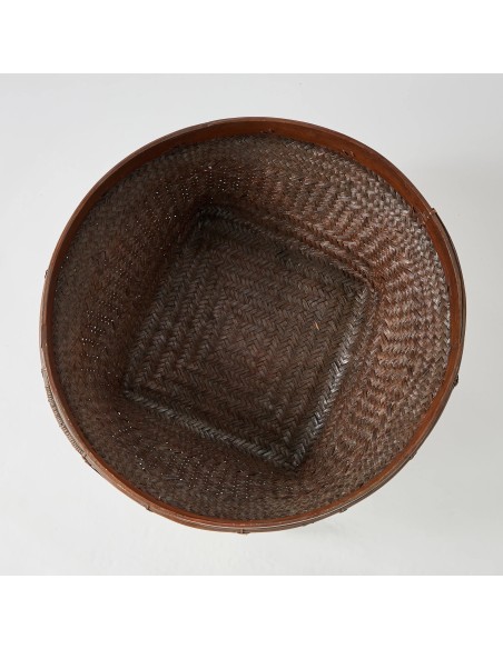 Top view maxi basket unique piece in rattan KOK MAISON