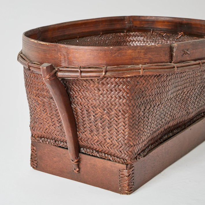 Profile vintage rattan basket KOK MAISON unique piece