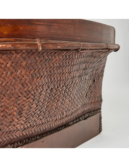 Detail of vintage rattan weaving - unique piece KOK MAISON