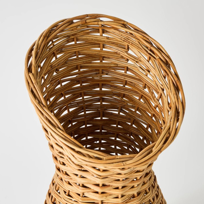 Detail of rattan umbrella door opening - unique item from KOK MAISON