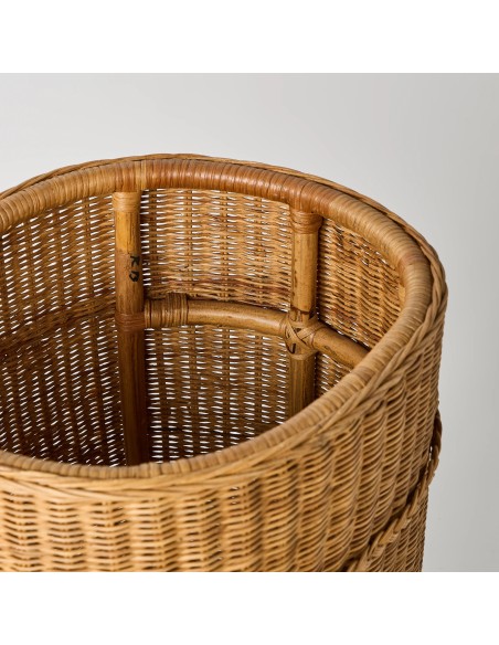 Interior large rattan laundry basket unique piece archive from atelier KOK MAISON
