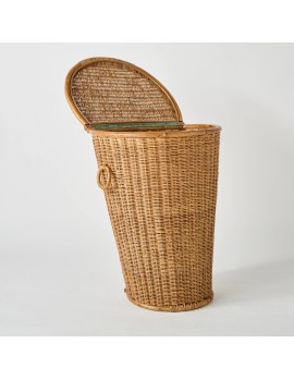 Panier à linge grand modèle en rotin pièce unique vintage KOK MAISON 2