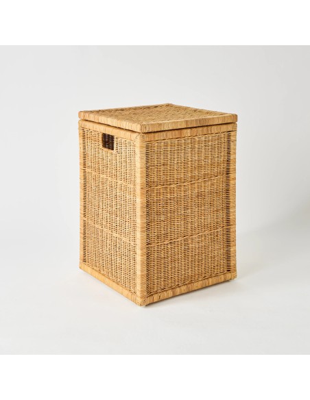KOK rattan laundry basket, unique vintage piece