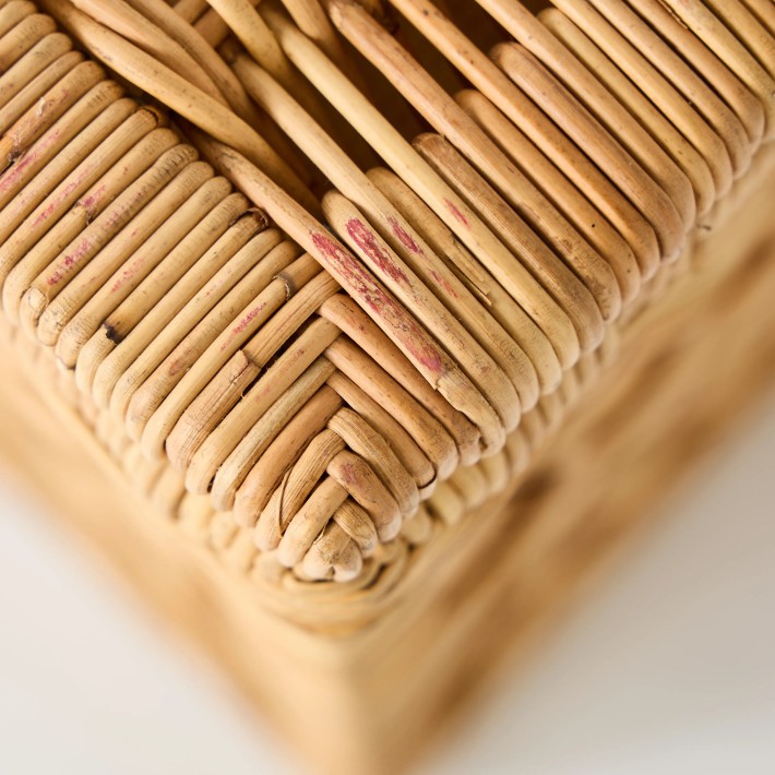 Défaut pièce unique vintage panier à linge en rotin