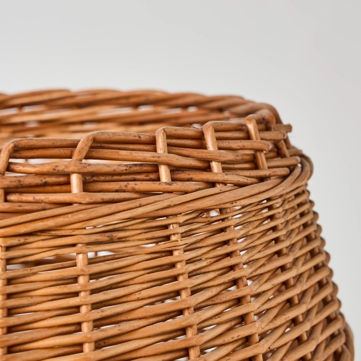 Détail cassure brin d'osier panier à linge grand modèle archive d'atelier