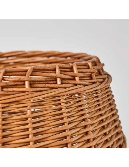 Detail of broken wicker strand, large laundry basket, workshop archive