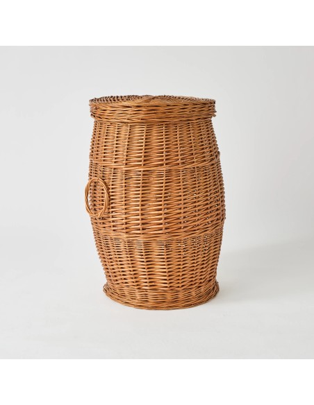 Panier à linge grand modèle en osier Kok maison pièce unique