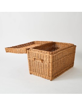 Rectangular wicker chest, unique vintage piece by KOK MAISON 2