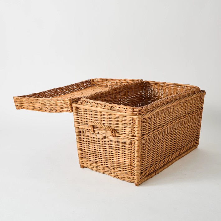 Ouverture coffre en osier archive d'atelier KOK MAISON