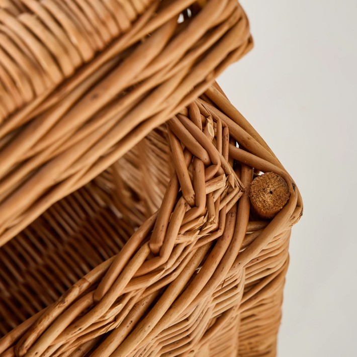 Detail of the wickerwork on the vintage chest from Kok Maison's workshop archive.