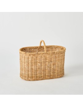 Panier à bouteilles en rotin vintage pièce unique kok maison