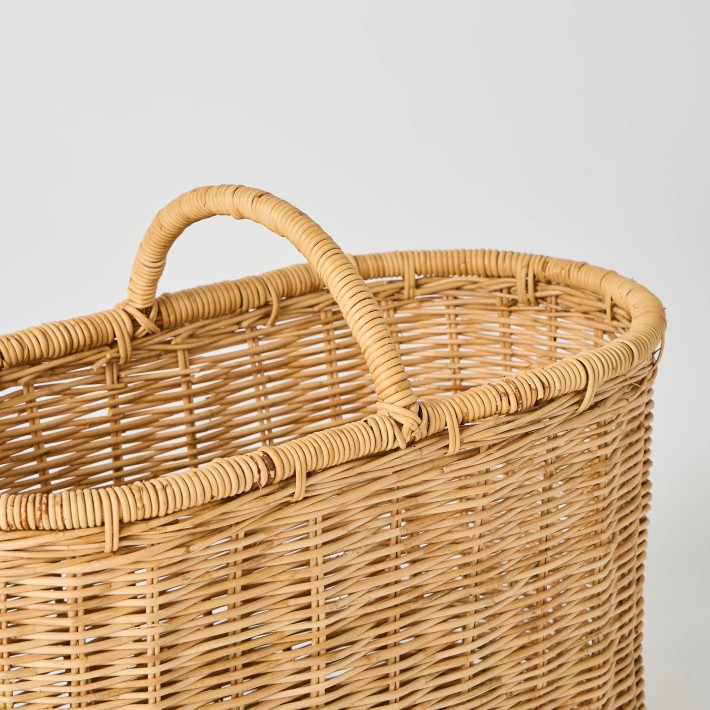 Detail of rattan bottle basket handle from Kok Maison workshop archive